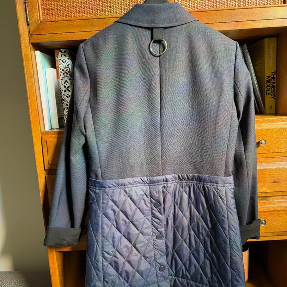 Tibi Navy Quilted Combo Blazer. Size 0. - Picture 5 of 7